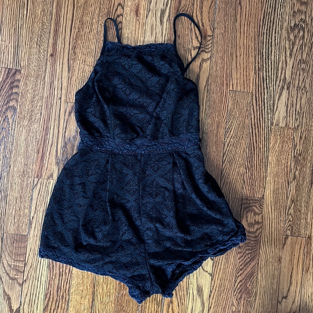 Black lace romper